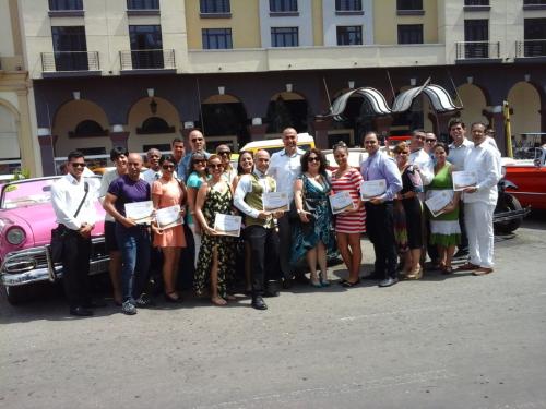 Formación Pimer Grupo de Mayordomos de Hotel de Lujo en Ciudad Hotel Packard Iberostar, La Habana, Cuba Agosto 2018
